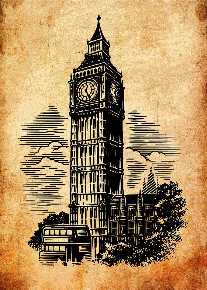 Big Ben London Illustration