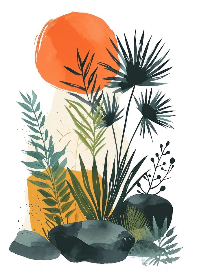 Abstract Tropical Art Print