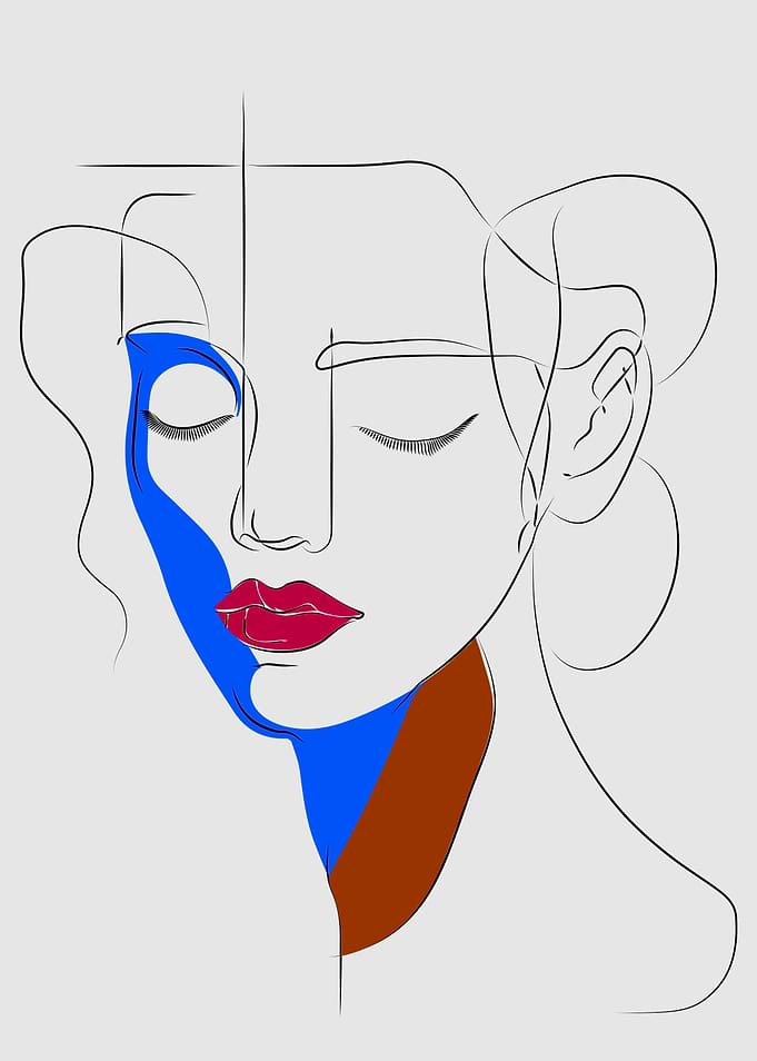 Line Art Woman Portrait