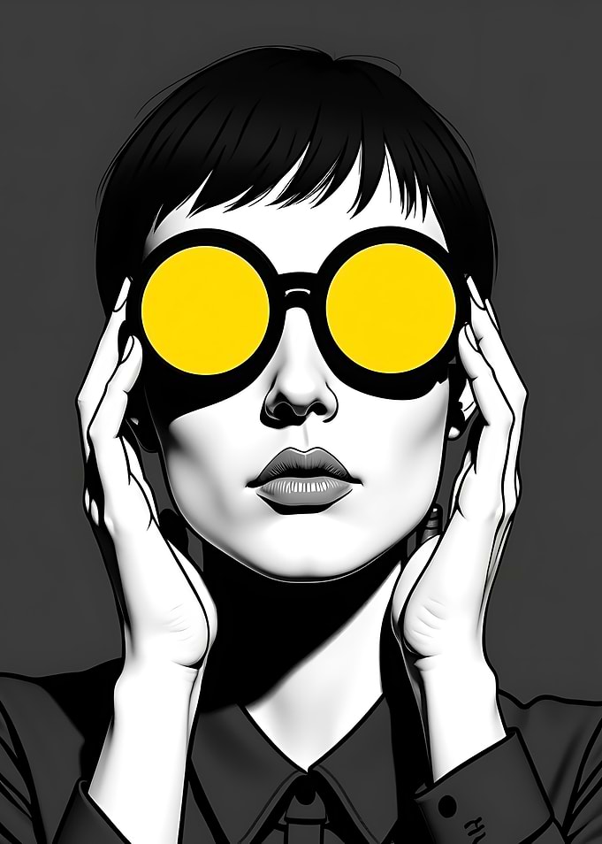 Woman in Yellow Sunglasses