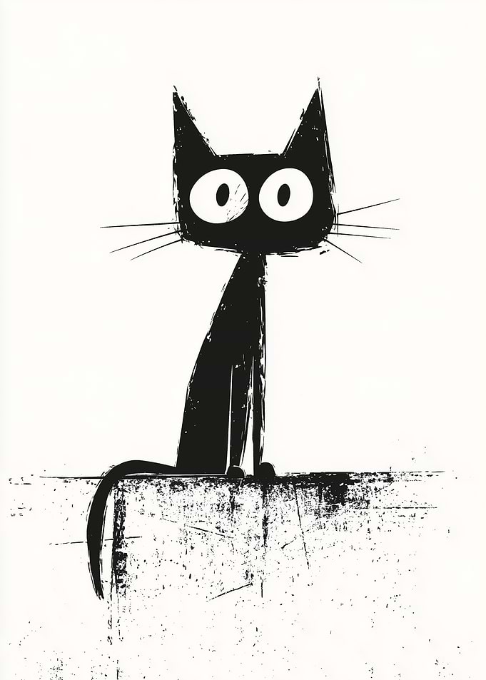 Black Cat Illustration