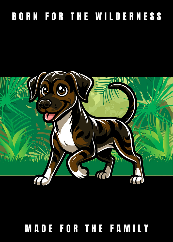Mountain Cur Dog in Jungle