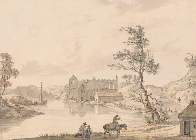 Ruined Abbey by the River