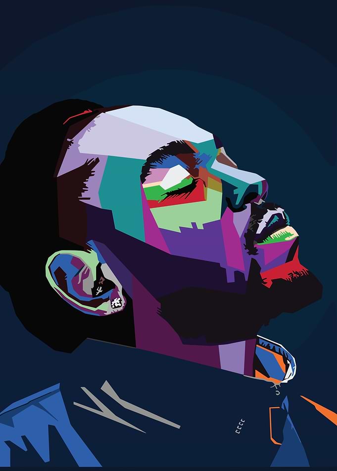 Kendrick Lamar Pop Art Portrait