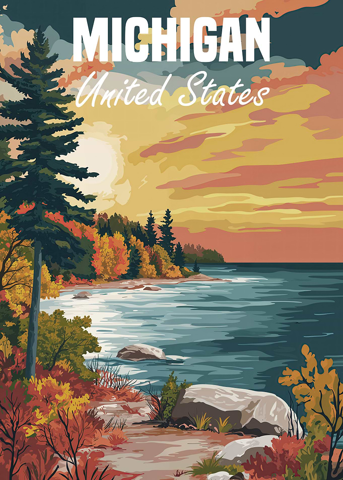 Michigan Landscape Poster