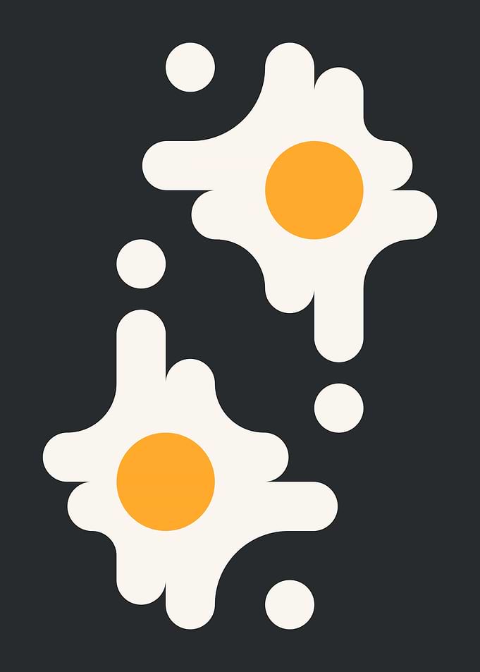 Geometric fried egg