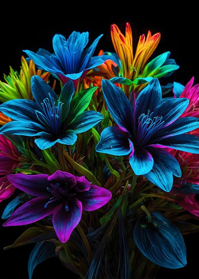 Neon Flower Bouquet