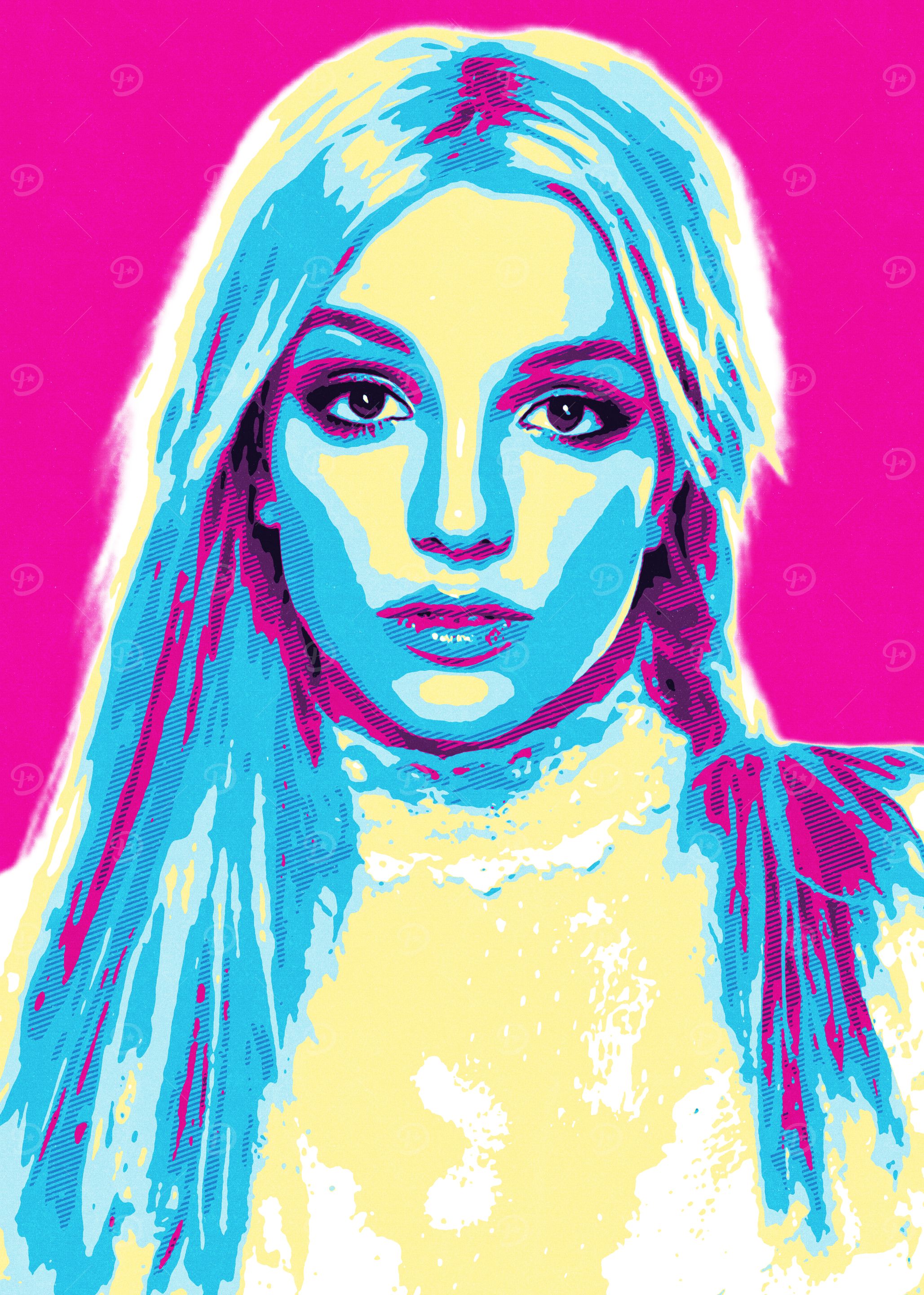 Britney Spears Retro Art