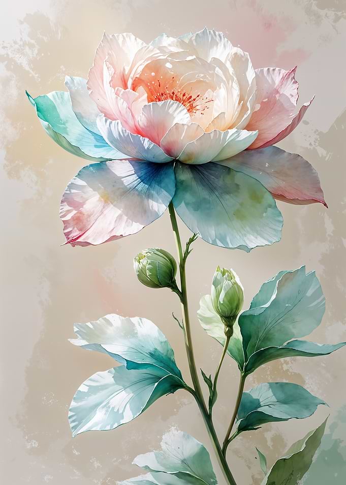 Watercolor Flower Bloom