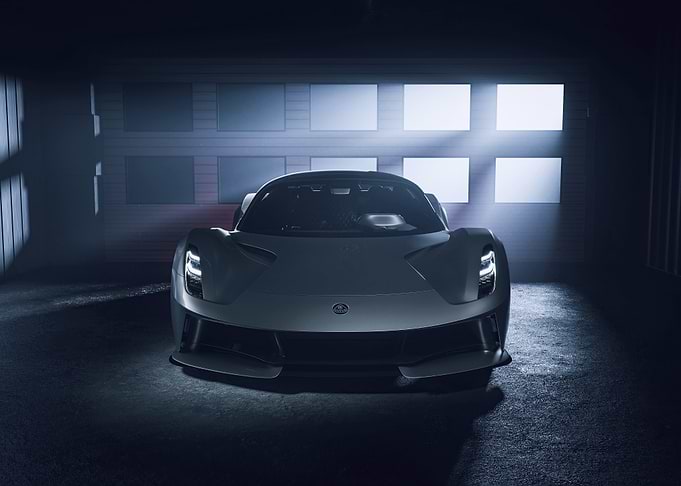 Silver Lotus Sports Car