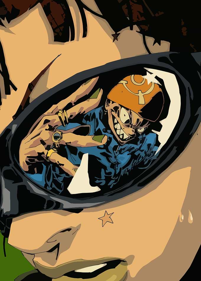 Anime Character with Reflection