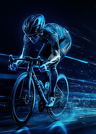 Cyclist in Motion