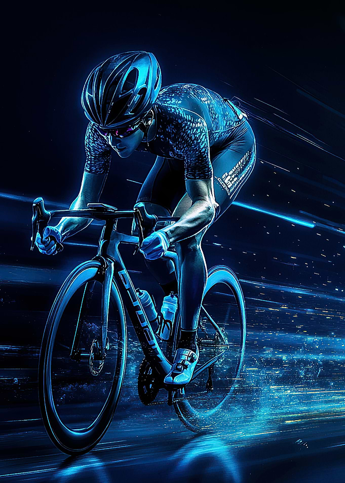 Cyclist in Motion