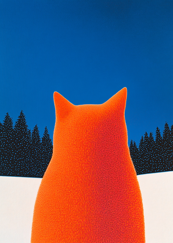 Orange Cat in Winter