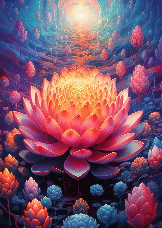 Surreal Lotus Flower