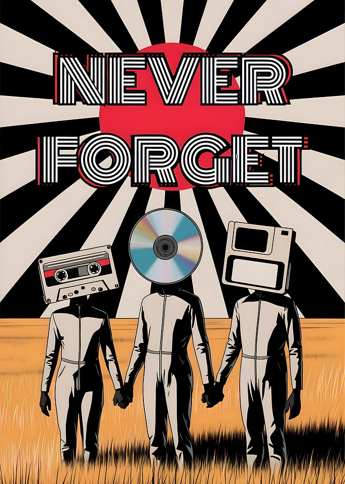 Never Forget - Retro Technology Art Tribute