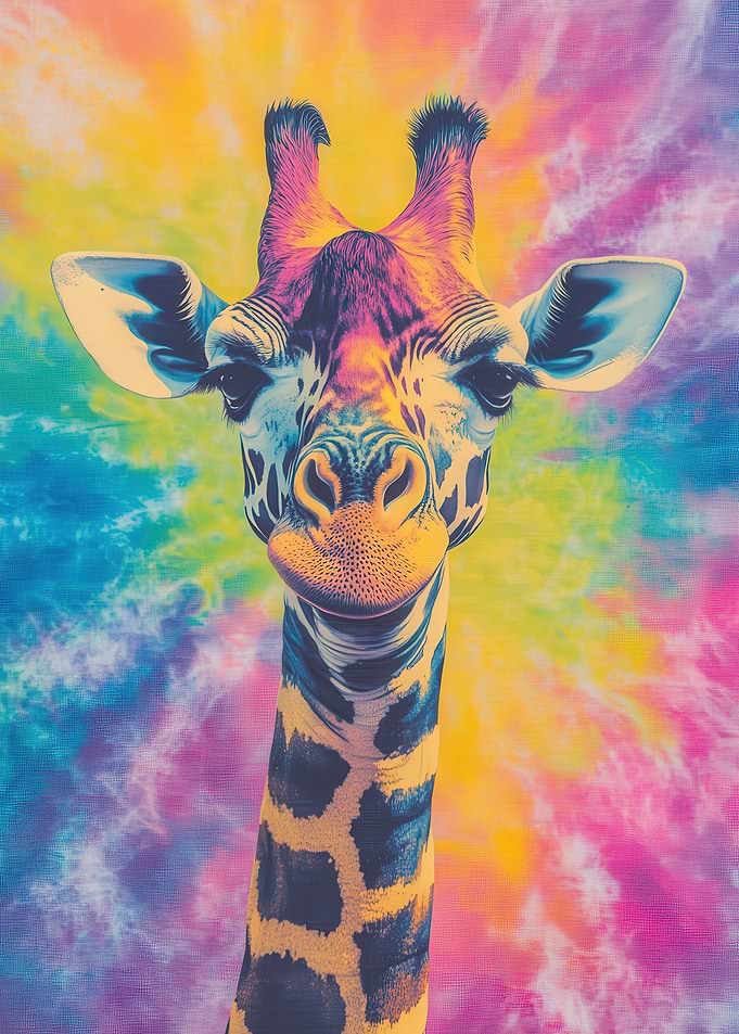 Tie-Dye Giraffe