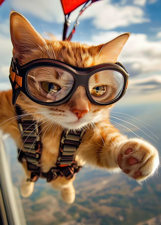 Cat Skydiving
