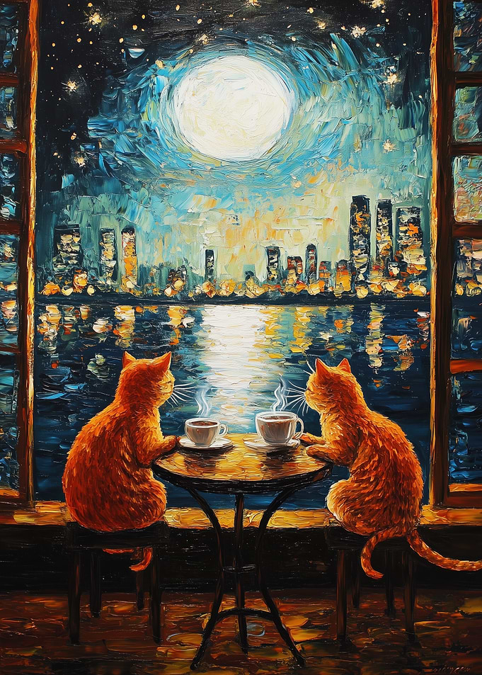 Cats Coffee Date