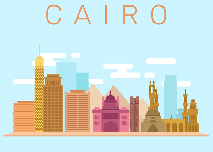 Cairo Skyline Illustration