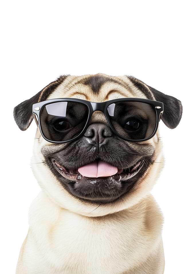Cool Pug in Sunglasses
