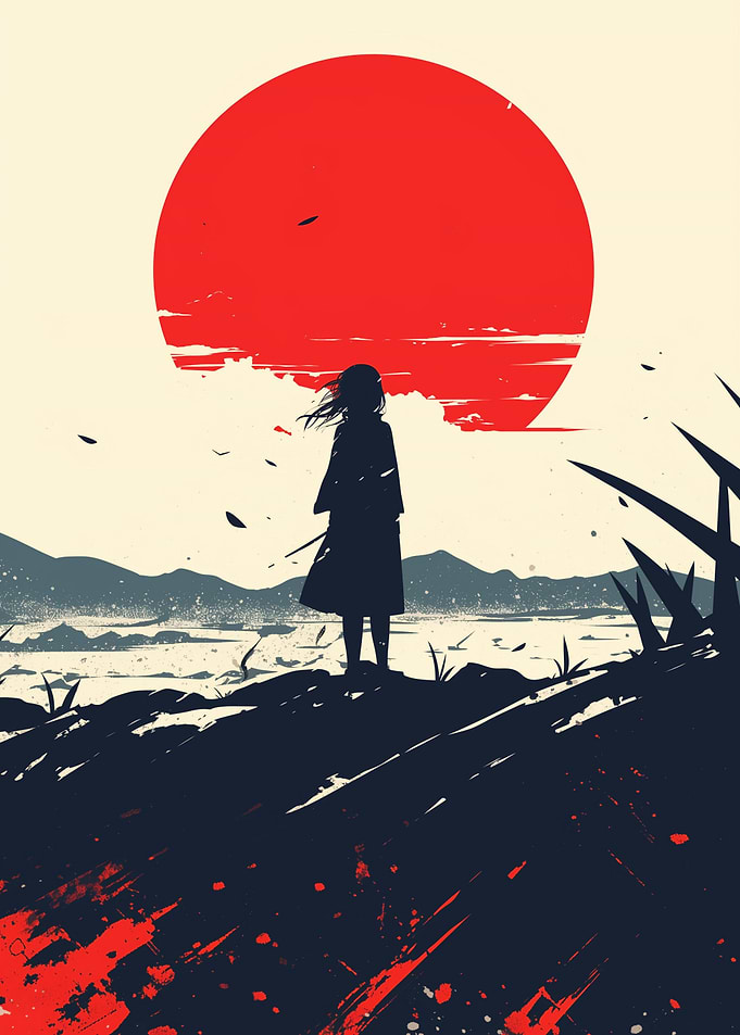 Silhouette Girl Sunset