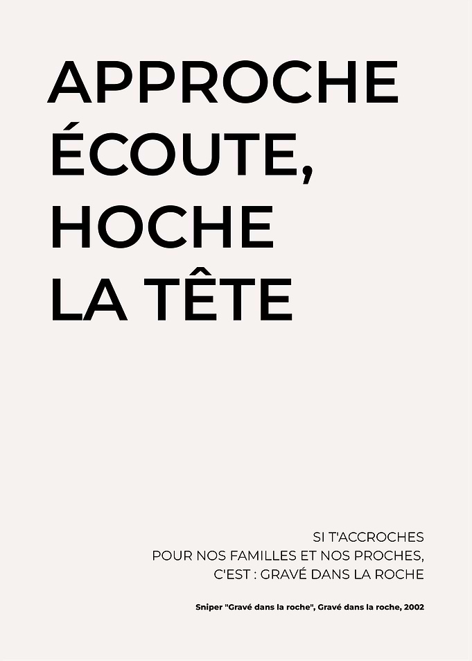 Gravé dans la roche Poster