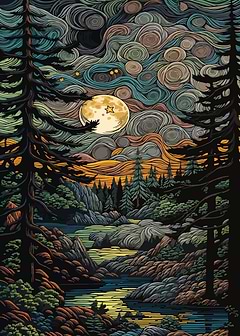 Night Sky Forest