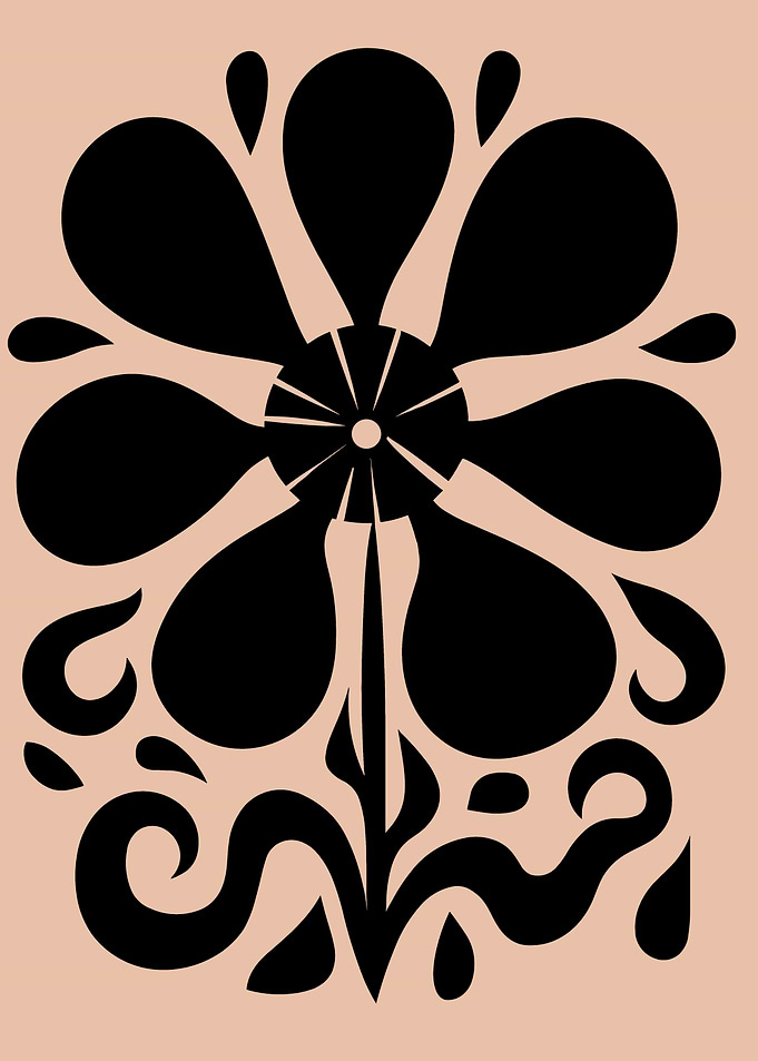 Black Flower Silhouette