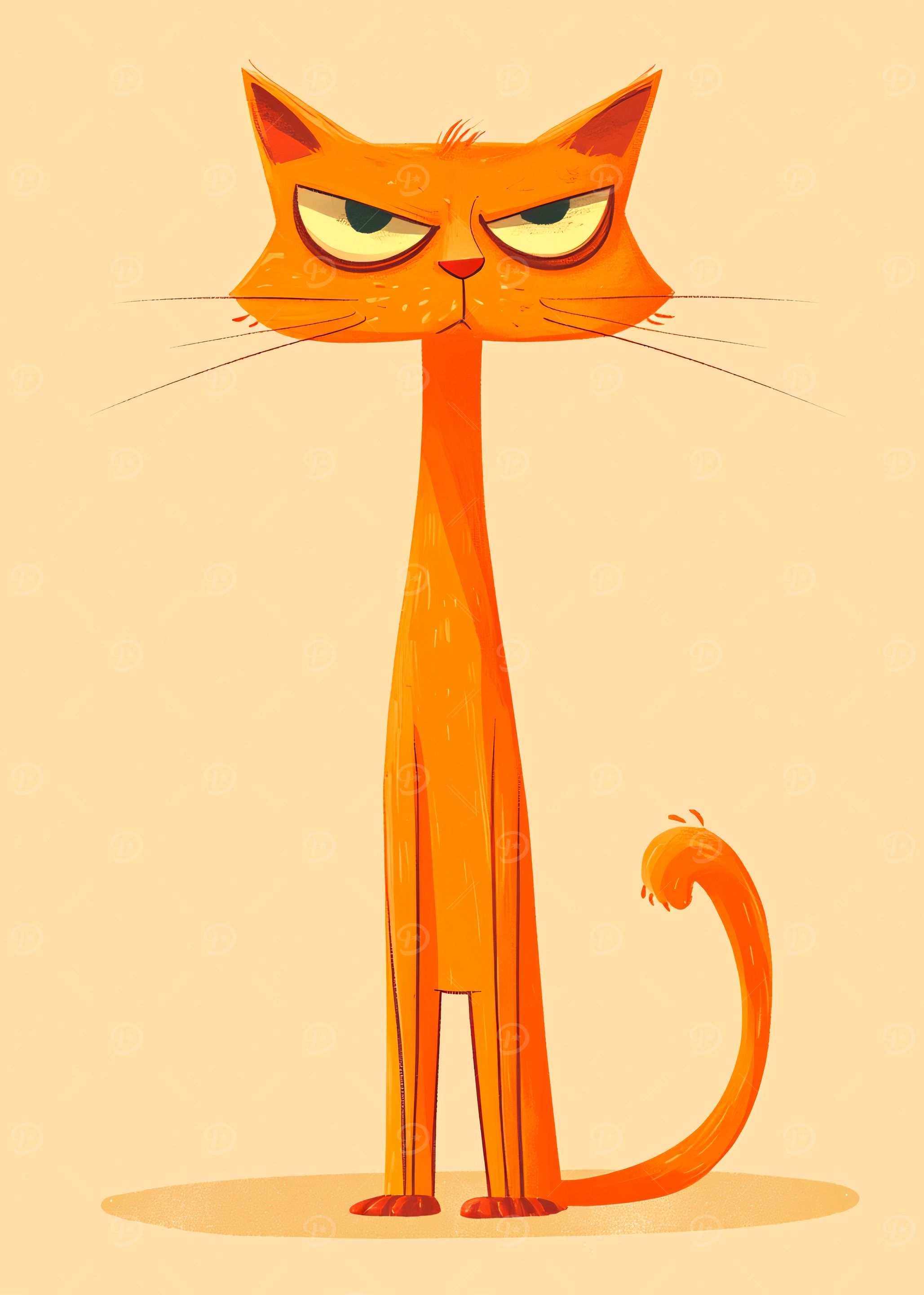 Grumpy Orange Cat
