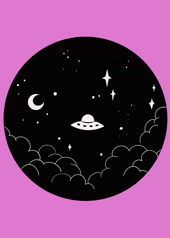 UFO in Night Sky