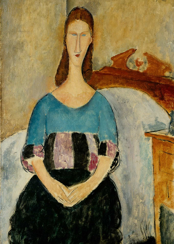 Woman in Blue Dress