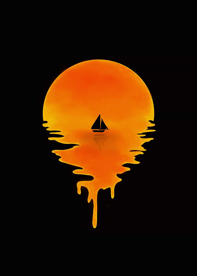 Sunset Sailboat
