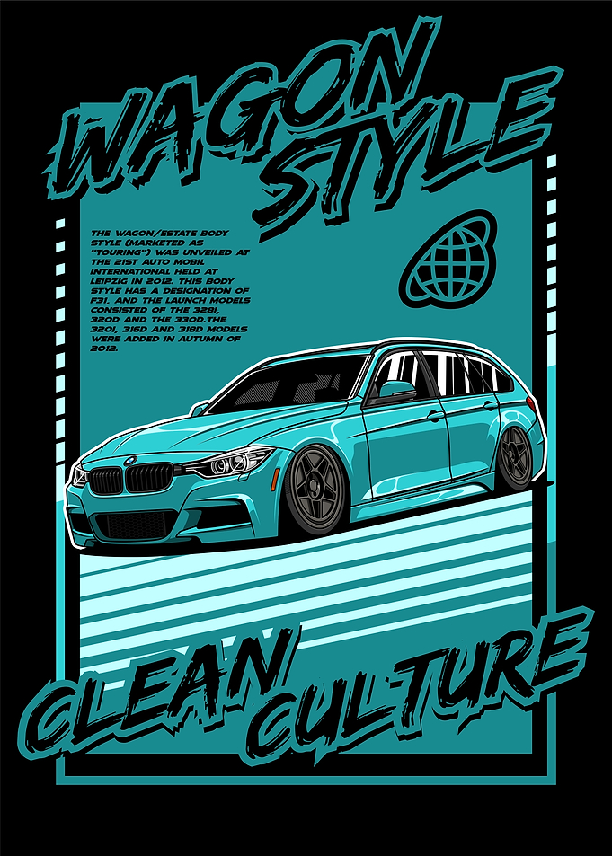BMW F31 Wagon Style Cyan