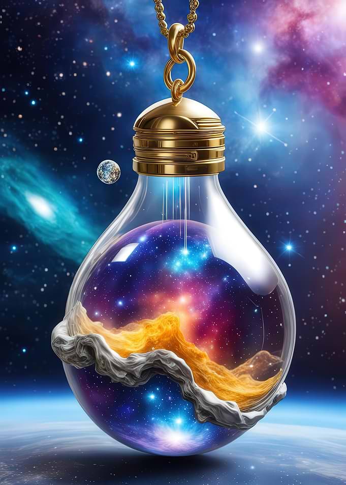 Galaxy In A Bottle Necklace