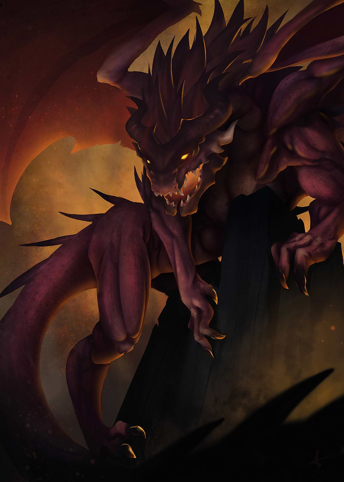Crimson Spiked Dragon