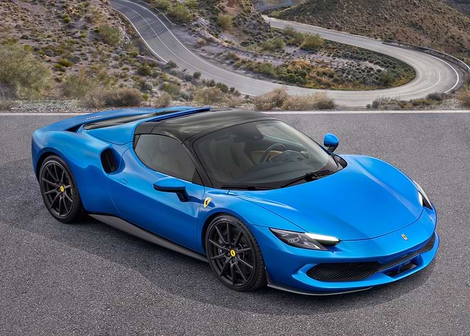 Ferrari Blue Sports Car