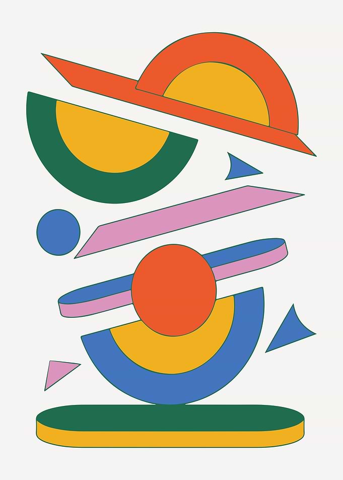 Abstract Geometric Shapes Modern Art