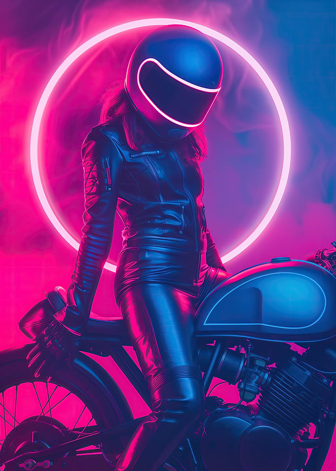 Neon Moto Girl