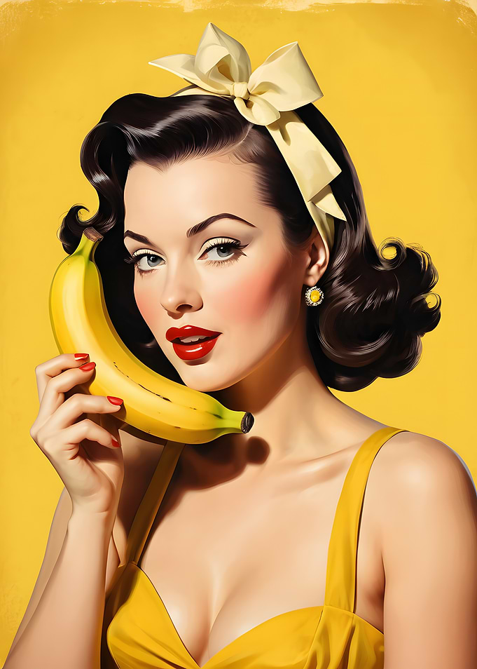 Pin-up Girl with Banana