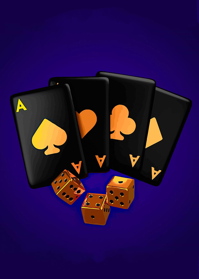 Playing Cards Aces and Dice
