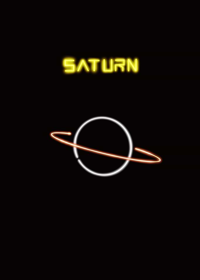 Saturn Neon Sign