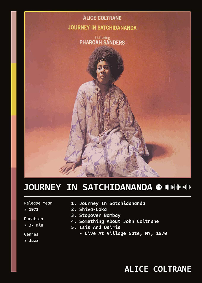 Journey in Satchidananda (1971) Album by Alice Coltrane