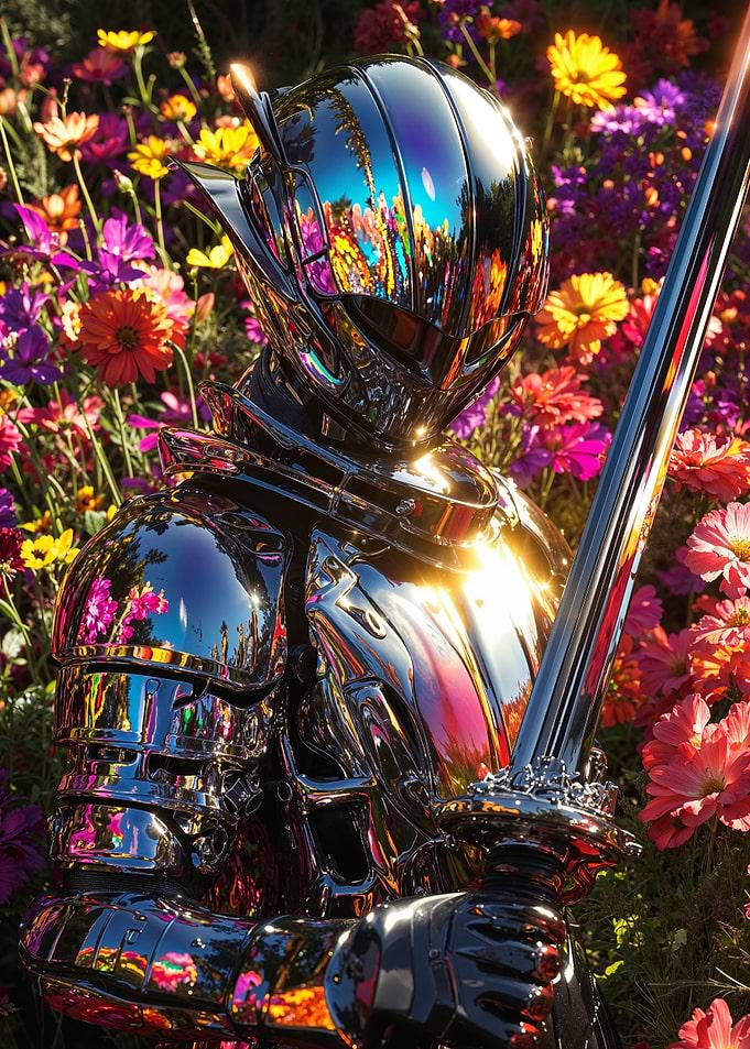 Chrome Knight in Bloom
