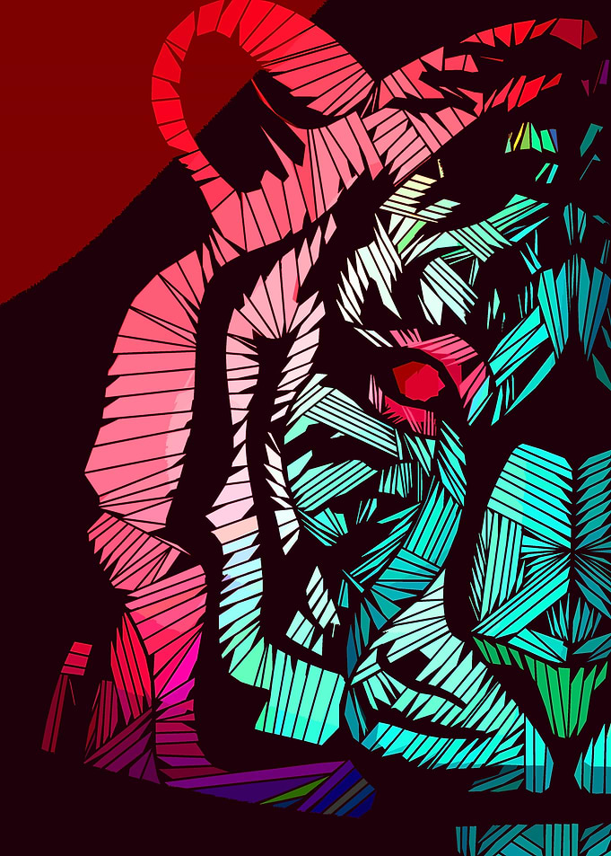 Tiger Abstract Art