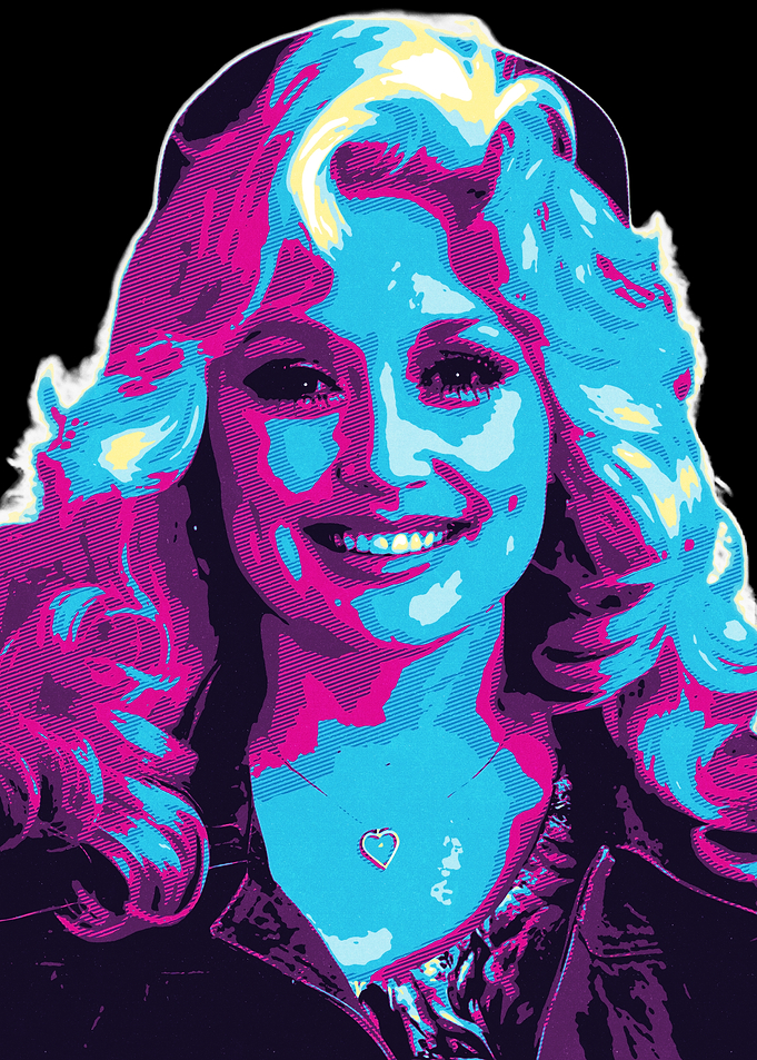 Dolly Parton Retro Art Portrait