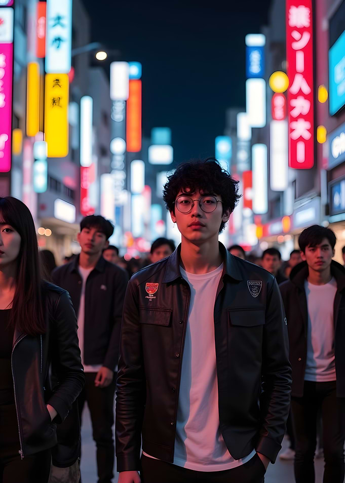 Young Man in Tokyo Street