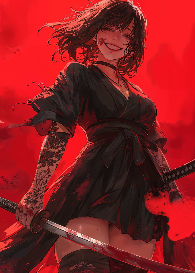 bloody Samurai girl