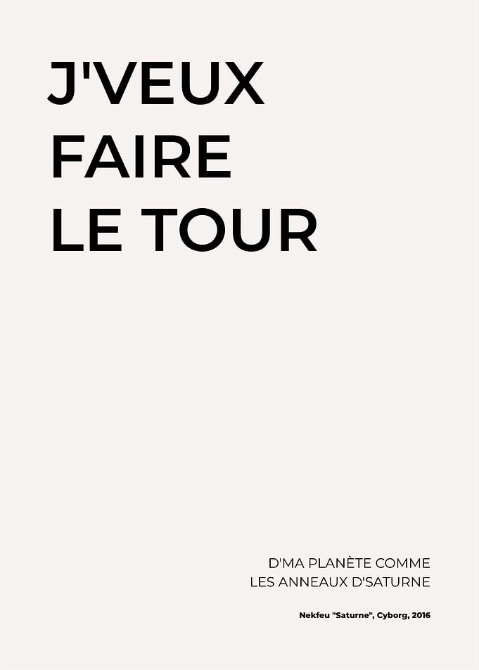 Nekfeu 'Saturne' Poster