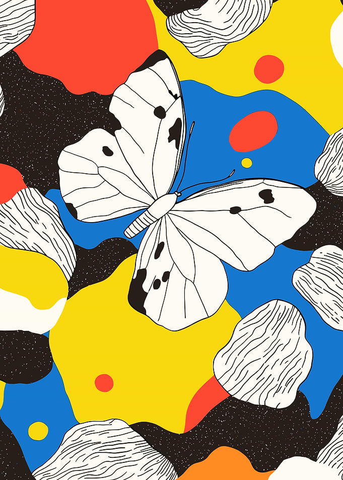 Abstract Butterfly Art